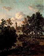 Jan Wijnants Castle in a forest oil on canvas